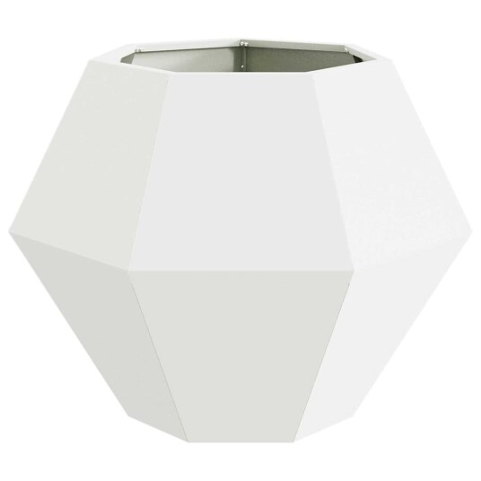 vidaXL Plantekassed Hvit 75 x 75 x 60 cm Stål