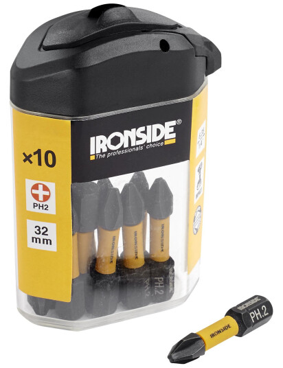 Ironside 201232 Bits 32 mm, Pozidriv ,10-pakning PZ3, Maskintilbehør & forbruk