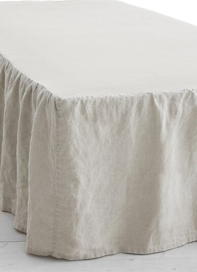 Ellos Home Sengekappe Candice i vasket lin 45 cm Natur