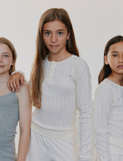 Sofie Schnoor Young Petriciasy Pointelle Longsleeve Tee - Cream - 140