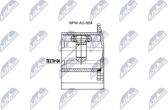 Nty Drivknute drivaksel NTY NPW AU 004