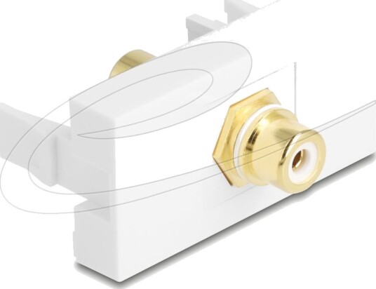 Delock Easy 45 Trykklåsmodul Gold Plated Rca 1 Gang Hvit