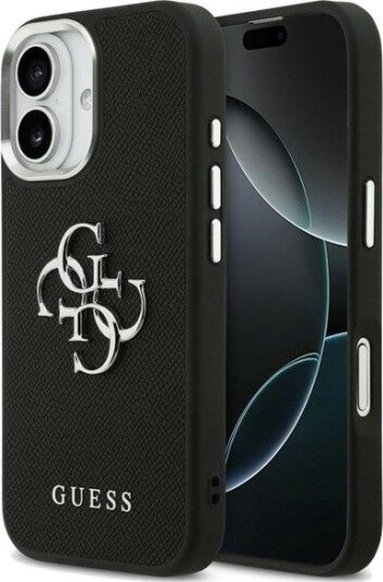 GUESS Grained Big 4G Classic Logo case for iPhone 17 - black