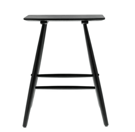 Høy krakk Bast 46,5x28x64 cm Svart Massiv eik