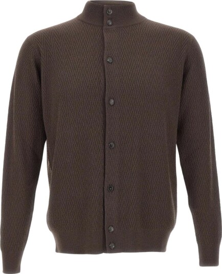 Filippo De Laurentiis Herre Strikkevarer Brun 3XL,