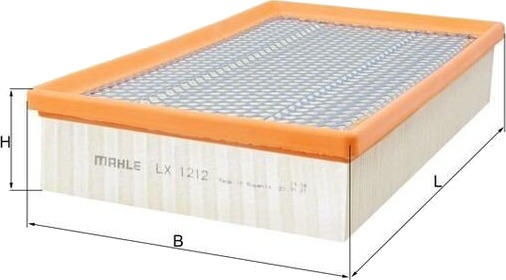 Luftfilter MAHLE ORIGINAL LX 1212 Luftfilter MAHLE ORIGINAL LX 1212