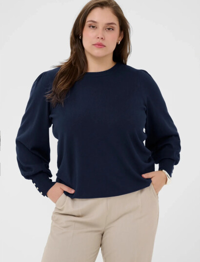 Kaffe Curve Kclizzy Ls Pullover Navy XL Kaffe Curve Kclizzy Ls Pullover Navy XL