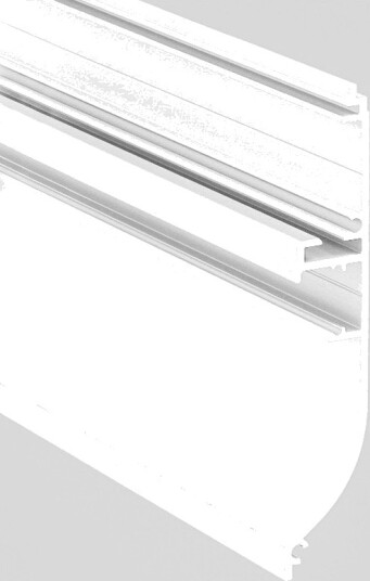 Topmet 2m aluminiumsprofil SKIRT10 AC2/Q9   Hvit lakkert