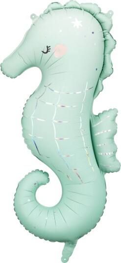 Sjøhest Mint/Grønn Folieballong 47x98 cm