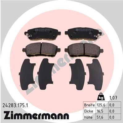 Bremseklosser ZIMMERMANN 24283.175.1 Bremseklosser ZIMMERMANN 24283.175.1