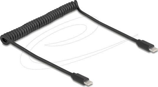 Delock Usb-Kabel Usb-C Hann Til Usb-C Hann Usb 2.0 2 A 75 Cm Rullet Sammen Svart