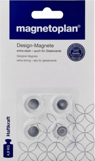 Magnetoplan Neodymmagneter Design Diameter: 20 Mm Med Transparent Håndtak I Polert Akryl 1 Stk 1681020