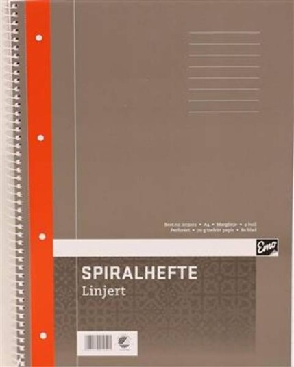 Sprialhefte A4 Linjert - Marg-4 Hull-80 Blad Sprialhefte A4 Linjert - Marg-4 Hull-80 Blad