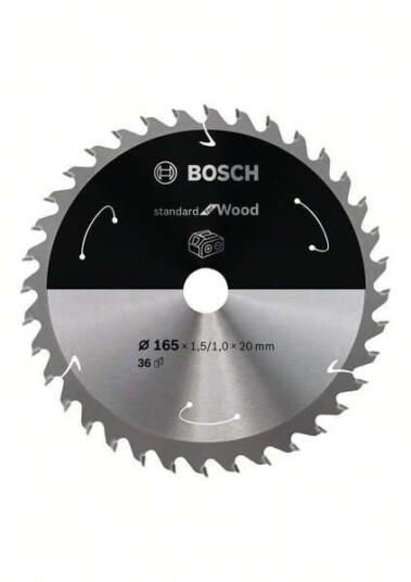 Bosch 165 mm Sirkelsagblad for Tre - 36 Tenner, Batteridrevet