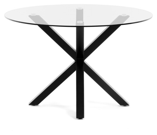 Kave Home Arya Spisebord - Sort/Glass, Ø119 1562728-03-0 1608688-01-0 Kave Home Arya Spisebord - Sort/Glass, Ø119 1562728-03-0 1608688-01-0