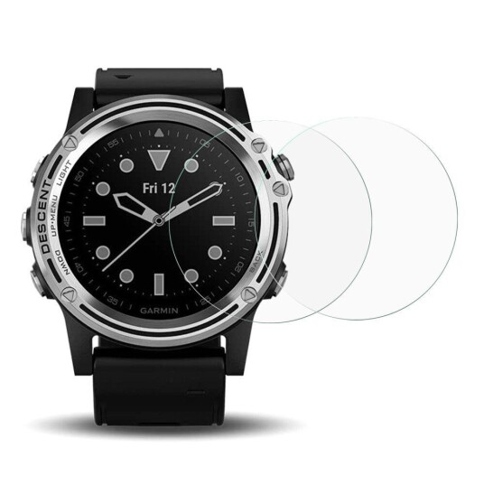 INCOVER Garmin Descent Mk1 Arc Edge Skjermbeskytter - Herdet glass - 2 stk. - Gjennomsiktig