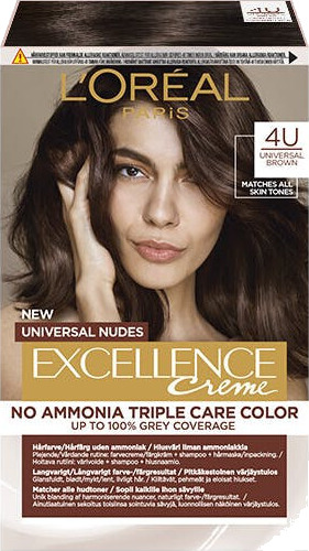 L'Oréal Excellence Universal Nudes 4U Universal Brown 1 stk Hårfarge