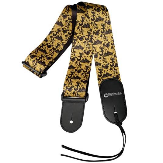 Dimarzio Dd3150 2 Guitar Strap Steve Vai Utopia - Svart/Gull
