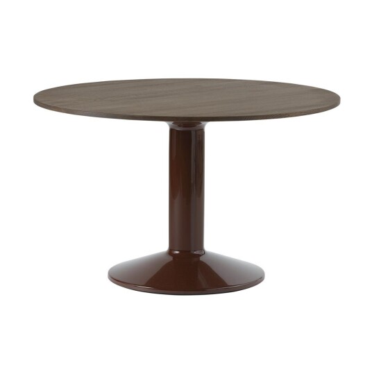 Muuto Midst søylebord Ø 120 cm Dark Oiled Oak-Dark Red
