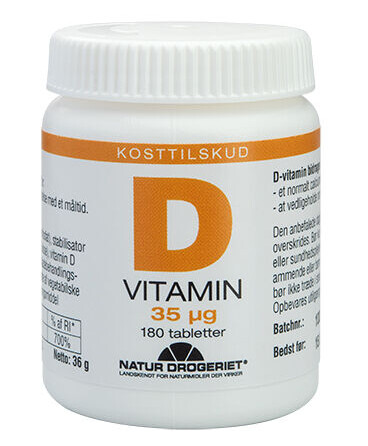 Natur Drogeriet Natur-Drogeriet D3-vitamin 35 Ug 180 Tabletter