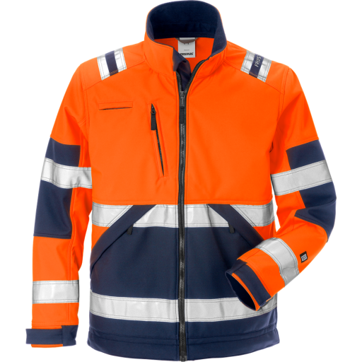 Fristads Softshelljacka 4083 Wyh, Klass 2 Varsel Orange/marinblå M Fristads Softshelljacka 4083 Wyh, Klass 2 Varsel Orange/marinblå M