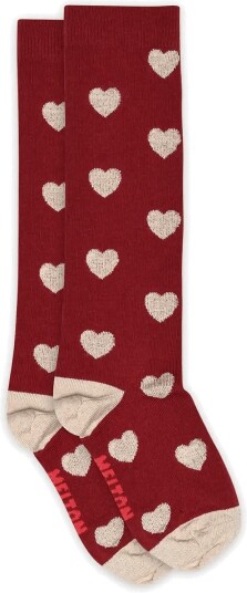 Melton Hearts Knee Socks SUNDRIED TOMATO 27/30