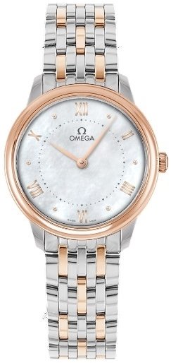 Omega Dameklokke 434.20.30.60.05.001 De Ville Prestige Hvit/18 karat