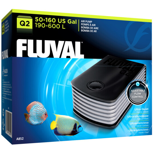 Fluval Q2 luftpumpe for akvarium 190???600??L Fluval Q2 luftpumpe for akvarium 190???600??L