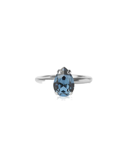 CAROLINE SVEDBOM Petite Drop Ring Rhodium Silver One Size