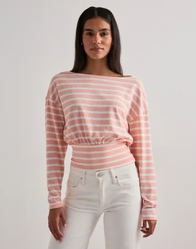 Nelly - Oransje - Stripe Knit Sweater