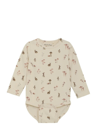Minymo Body Ls Aop - Cream - 62