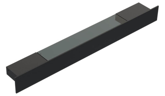 Dansani Illumi Hylle med Stikkontakt E, USB Stik Svart Matt / 80cm