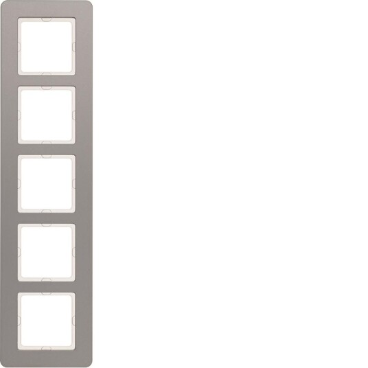 Hager 10156074 Dekkramme For Berker Q.7 Aluminium 5 Rom