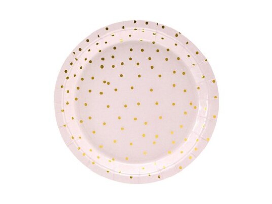 Partydeco Tpp50-081J, Plate, Rund, Papir, Rosa, Mønster, 6 Stykker