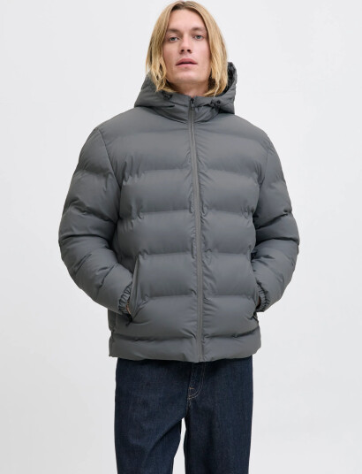 Jack & Jones Jjelements Pu Puffer Sn - Grey - XL Jack & Jones Jjelements Pu Puffer Sn - Grey - XL