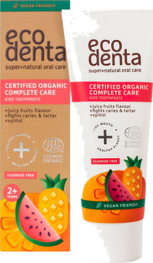 Økologisk Barnetannkrem ECODENTA Xylitol Juicy Fruits 75 ml Økologisk Barnetannkrem ECODENTA Xylitol Juicy Fruits 75 ml