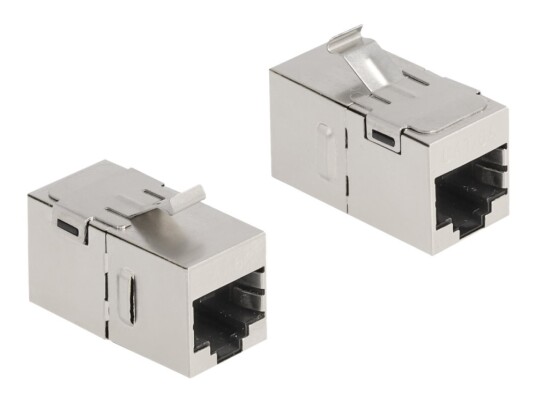 Delock Keystone Kopler Rj 45 Hunn Stp Cat 6A En Pakke 2 87161