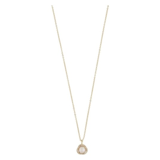 Snö Of Sweden Mayfair Pearl Pendant Necklace Gold/White 45cm Snö Of Sweden Mayfair Pearl Pendant Necklace Gold/White 45cm