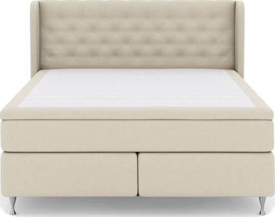 Select No 6 Komplett Sengepakke 210x210 Fast/Medium Watergel Beige/Sølvben
