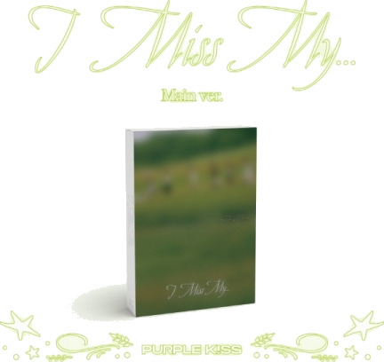 Purple Kiss I Miss My... Main Version incl. 96pg Photonook, Folded Poster, Ornament Card, 3Cut Photo, Sticker, Photocard + Accordion Lyrics Card CD
