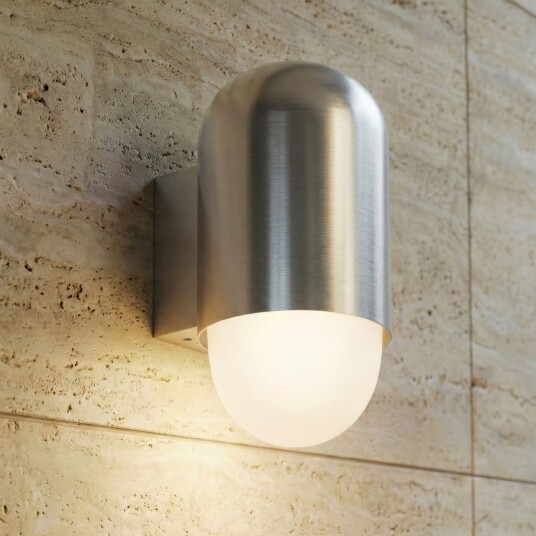 Pilva utendørs vegglampe, IP44, E27, metall, aluminium - Lindby - Balkong - Moderne - Med en lyskilde