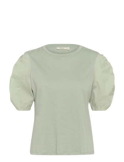 InWear Payanaiw Woven Trim Tshirt - Green - XXS