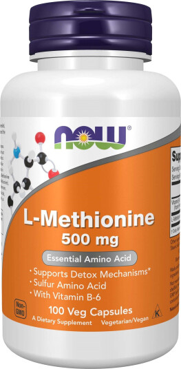 NOW L-Methionine 500 mg 100 stk NOW L-Methionine 500 mg 100 stk