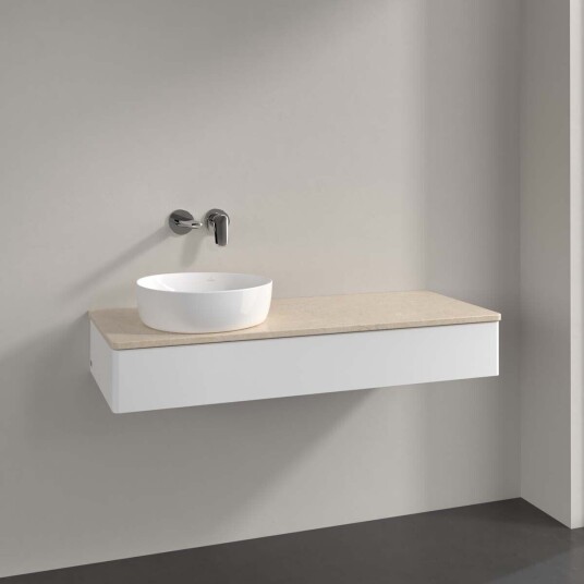 Villeroy & Boch Antao Servantskap med 1 skuff 120x50x19 cm m/lys Hvit Matt/Crème Villeroy & Boch Antao Servantskap med 1 skuff 120x50x19 cm m/lys Hvit Matt/Crème