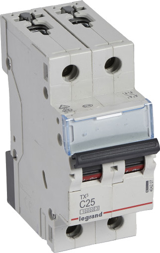 Legrand 5 stk TX³ MCB automatsikring C25 2P 2M 10/10KA