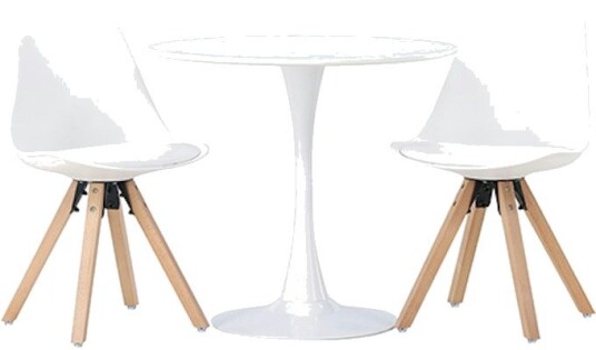 Venture Home Spisegruppe Venture Home Hamden Ø80 cm med 2 stk Zeno Stoler GR23919
