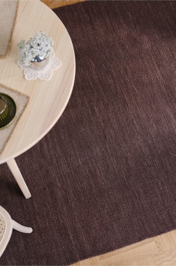Jotex Ullteppe Polyester/Bomull/Viskose/Ull Brun COMO Kjøp Ulltepper hos Jotex