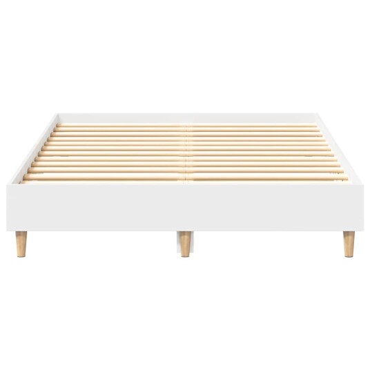 Sengeramme uten madrass hvit 135x190 cm konstruert tre