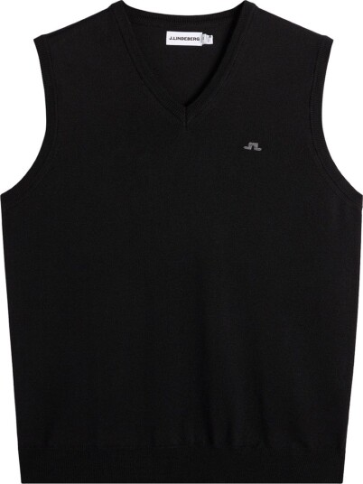 J.Lindeberg Liam Knitted Svart Golfgenser herre Black XX Large J.Lindeberg Liam Knitted Svart Golfgenser herre Black XX Large