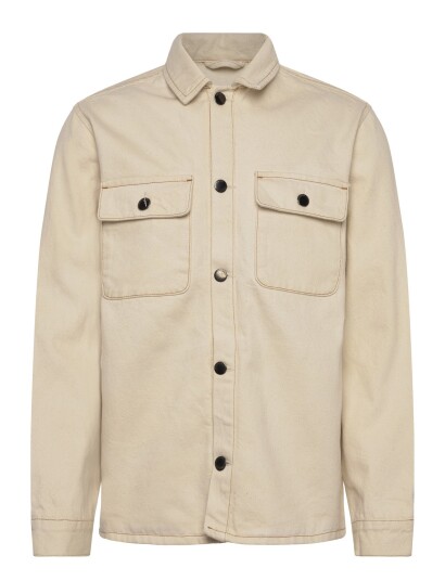 Anerkjendt Akoscar Denim Overshirt   CreaM